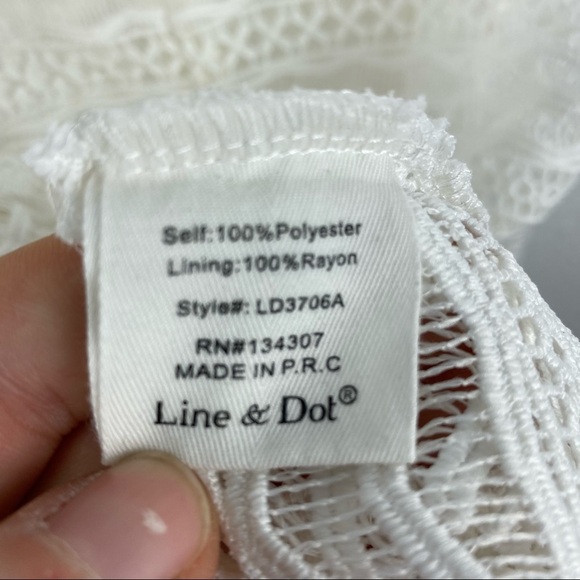 LINE & DOT Daiguri White Lace Halter Dress, M, NWT - Picture 9 of 10